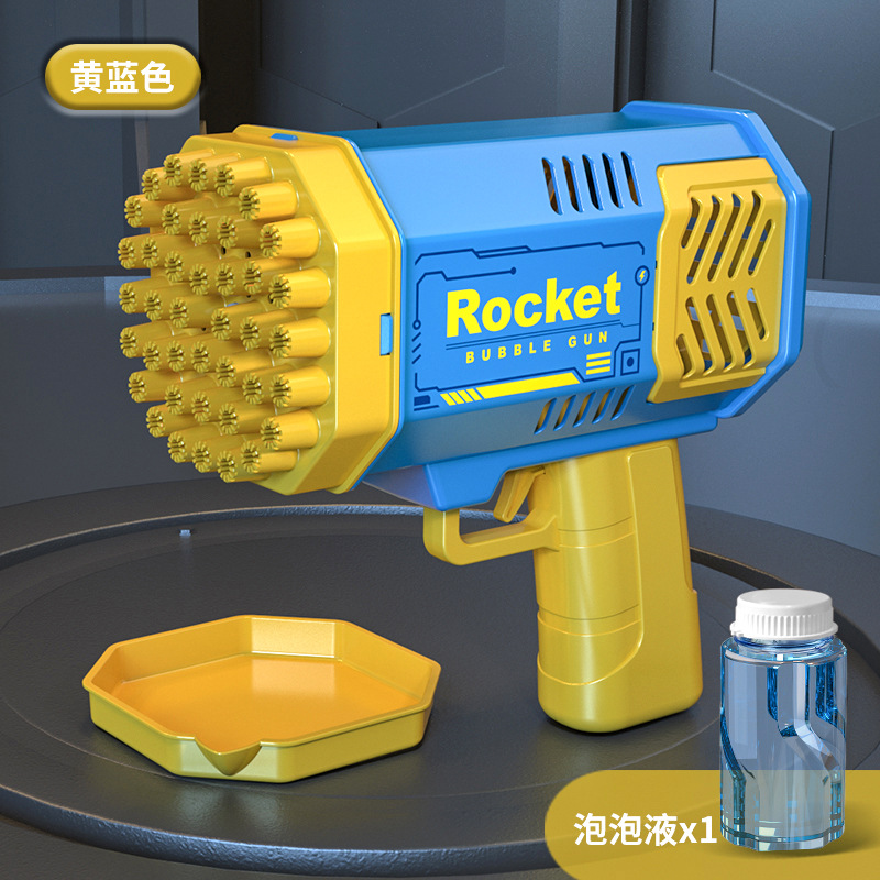 Douyin estilo explosivo Gatling máquina de burbujas eléctrica de 109 orificios lanzacohetes de 69 orificios pistola de burbujas espacial juguete al por mayor