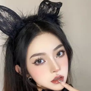 Mi Ke Lace Mask Veil Sexy Eye Mask Headgear Female SM Blackout Sexy Cat Ear Headband Tempts Couple Flirting