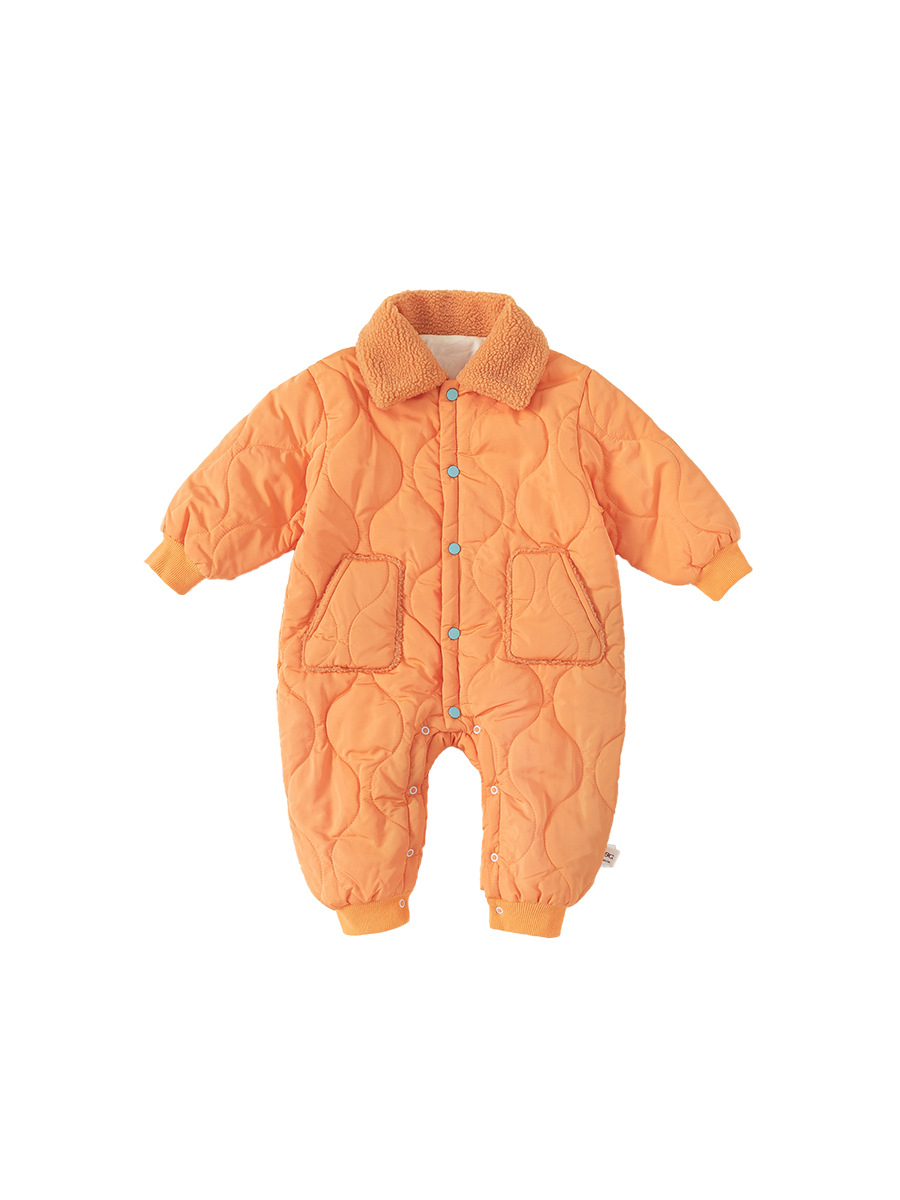 Ropa infantil Youbao, ropa de invierno para bebés, mono informal de algodón acolchado para niños y niñas, pelele largo para niños