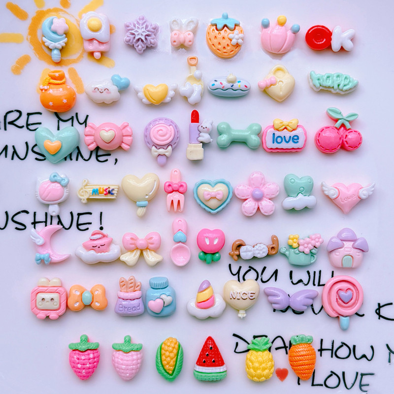 Mini Lollipop Cloud Fork Spoon Resin Accessories Watermelon Strawberry Balloon Flower Nail Art Decoration Accessories Mini Lollipop Cloud Fork Spoon Resin Accessories Watermelon Strawberry Balloon Flower Nail Art Decoration Accessories