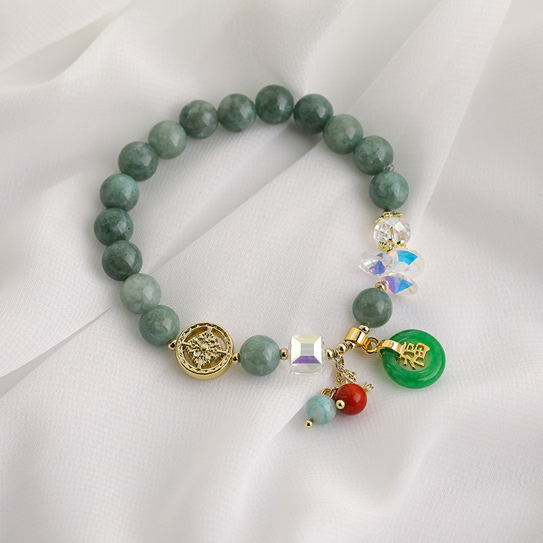 wholesale jewelry crystal color beaded pendant bracelet nihaojewelry