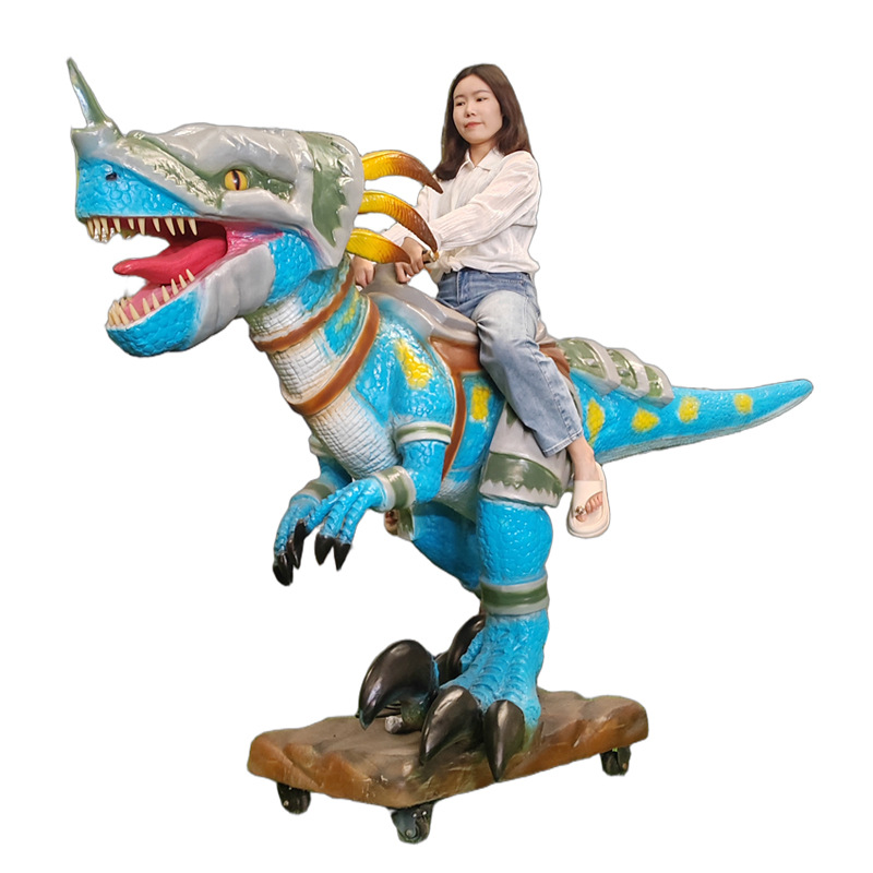 Simulación de montar dinosaurios equipos de juego para niños entretenimiento interactivo padre-hijo modelo de dinosaurio puede moverse y llamar