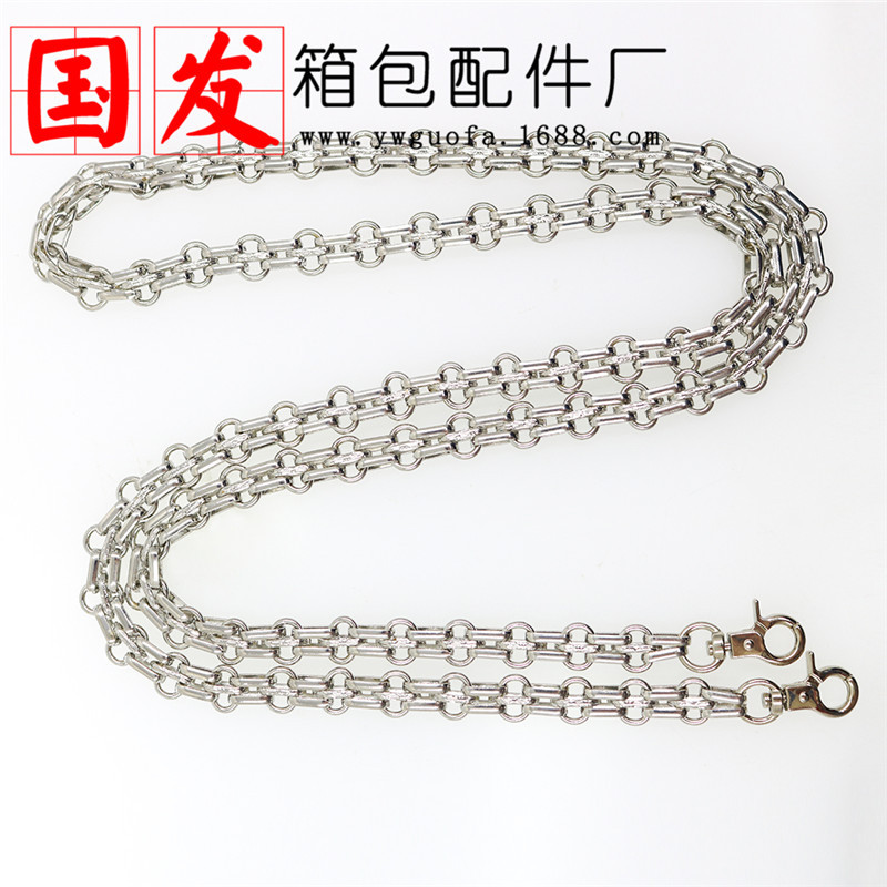 [Nuevo] 65CM 110cm tres filas de cadena con doble botón de langosta de cuatro colores pulsera cadena corta