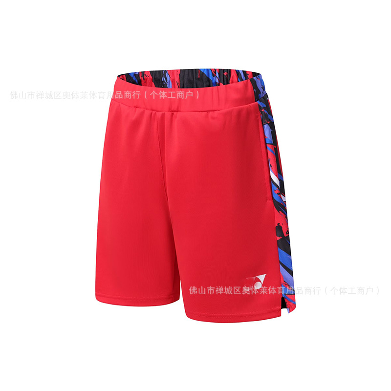 24 new badminton shorts quick-drying breathable men's and women's competition shorts training shorts group purchase printing wholesale
