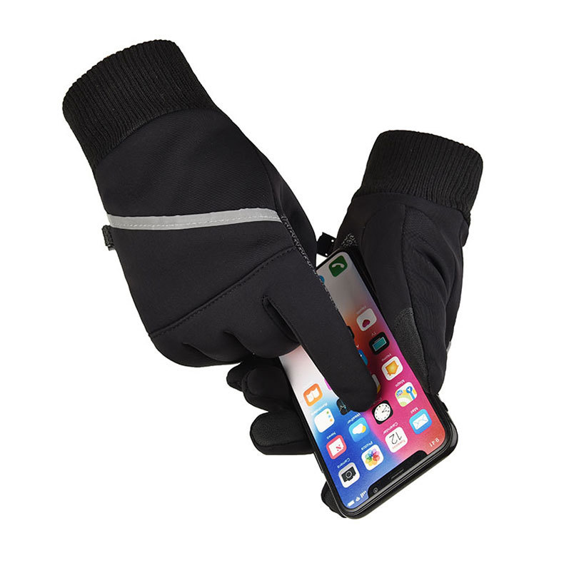 Fleece warm gloves Men's and women's touch screen cycling cold and waterproof outdoor gloves_maomaolike.com