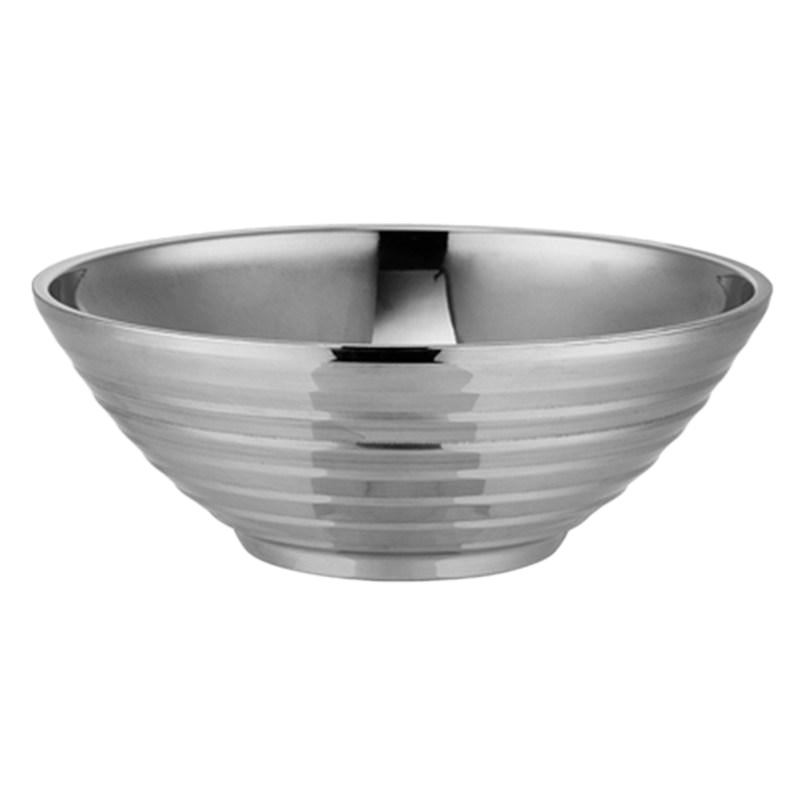 Cuenco de ramen 304 Cuenco de fideos fríos de estilo japonés de acero inoxidable Cuenco de rosca Cuenco de cuerno Cuenco de fideos instantáneos grande Mala Tang V Cuenco