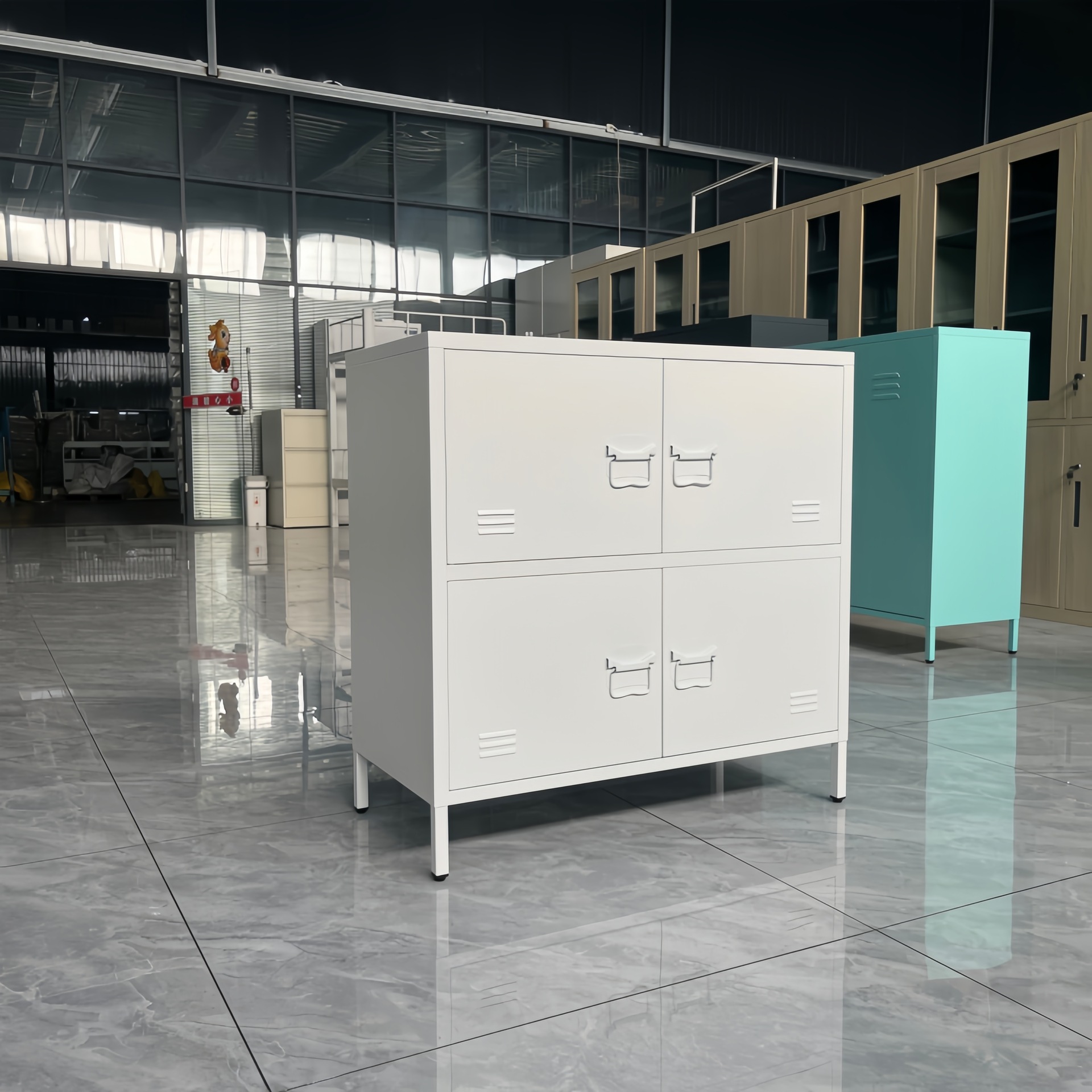 Personalizado armario armario de hierro forjado armario de comedor para niños armario de balcón de almacenamiento moderno simple armario bajo dormitorio balcón comercio exterior