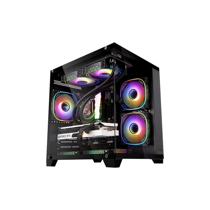 Core i7i9 e -sports desktop 4060 computer console Black God diamond display office assembly computer
