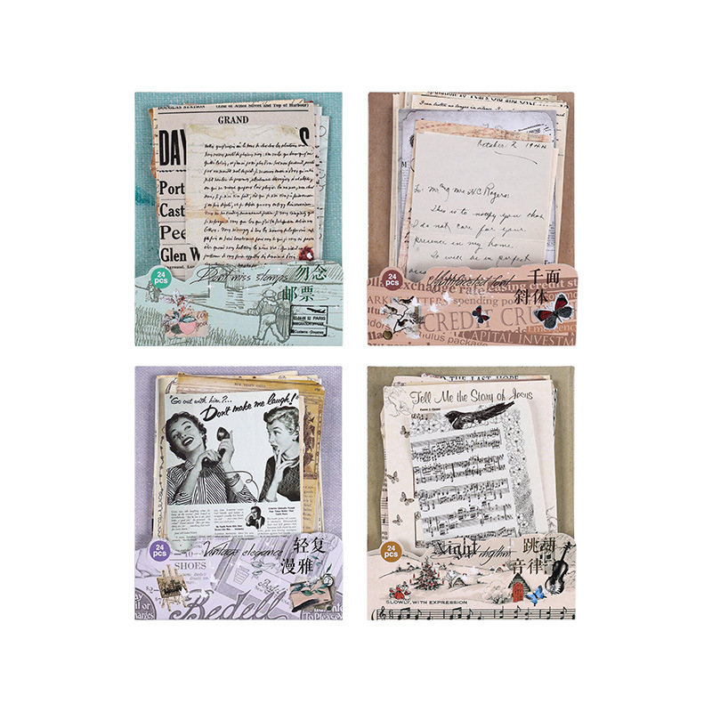 Texto retro Diario material pegatinas DIY Diario pegatinas infantiles Fondo inglés material retro papelería pegatinas