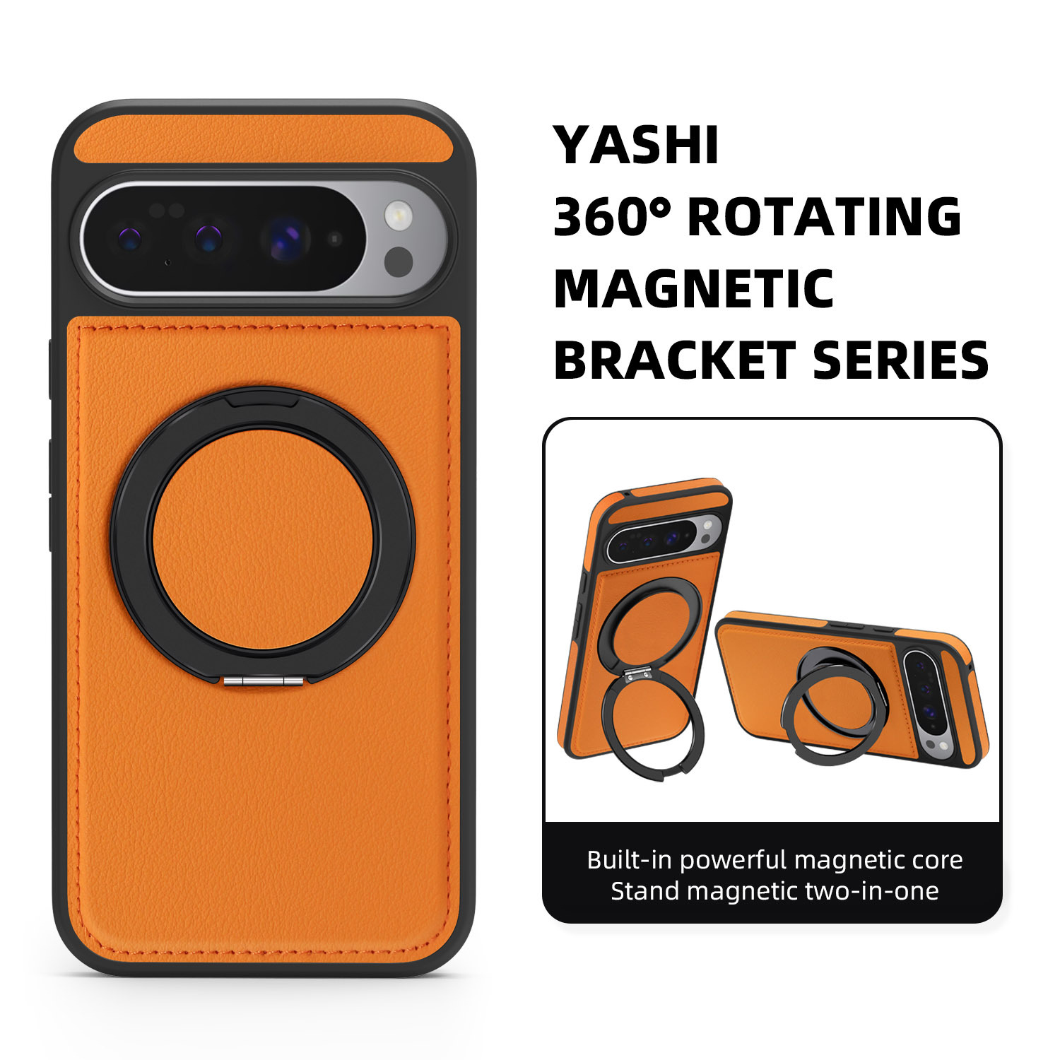 Suitable for Google 10Proxl Magnetic Phone Case 9A Yashi Rotating Stand 8Pro Protective Case Pixel9/9Pro