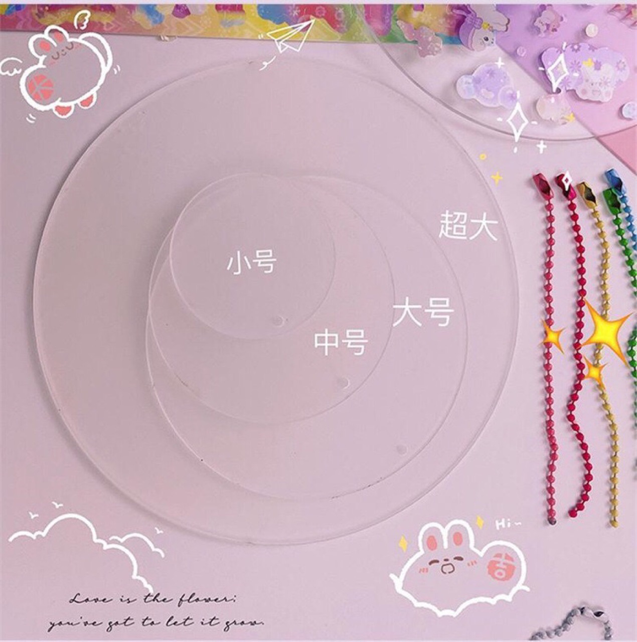 高透明亚克力圆片激光切割异形有机玻璃垫片加工亚克力片圣诞签名