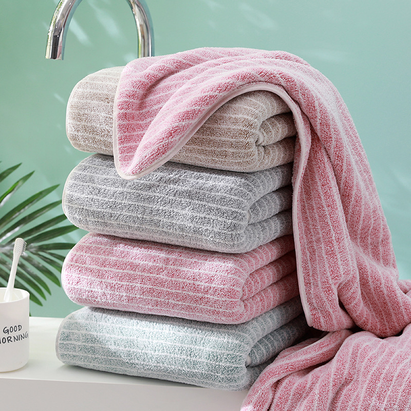 Coral soft bath towel for home use