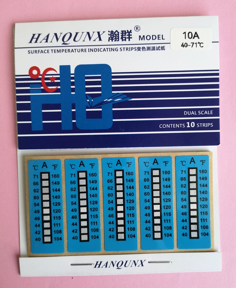 Бумага для измерения температуры с изменением цвета 40-71 градусов HWDJ-10A Термобумага с изменением цвета этикетка с указанием температуры бумаги с указанием температуры