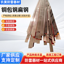铜包钢扁钢接地材料铜包钢扁钢铜覆钢扁铁扁带镀铜扁排厂家批发