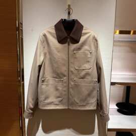 毒家现货正确版原标V家24S棉质帆布工装束腰休闲夹克外套男女同款