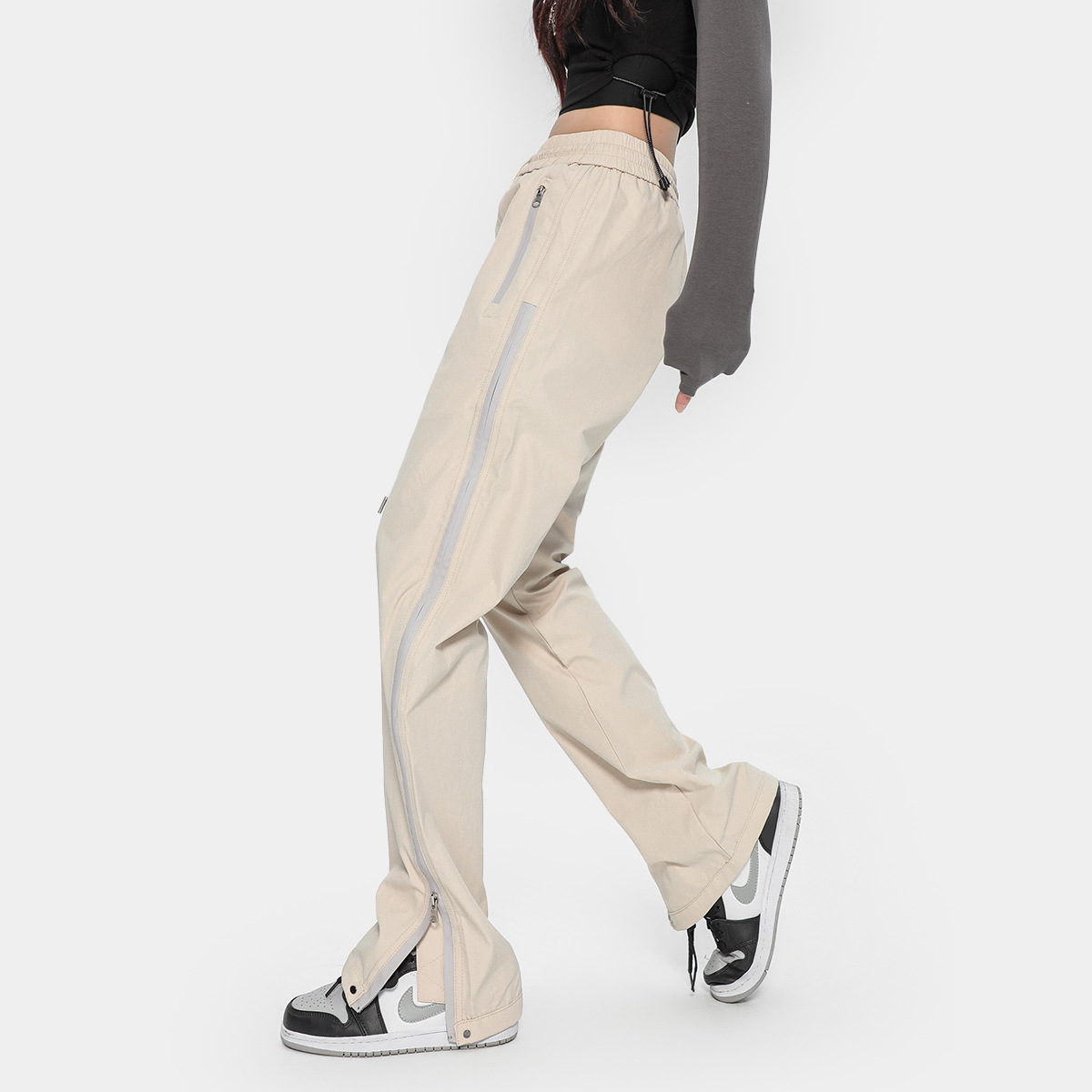 OREETA, zapatos casuales delgados con cremallera, zapatos casuales recto para hombres, zapatos casuales de moda para mujeres, zapatos casuales estadounidenses