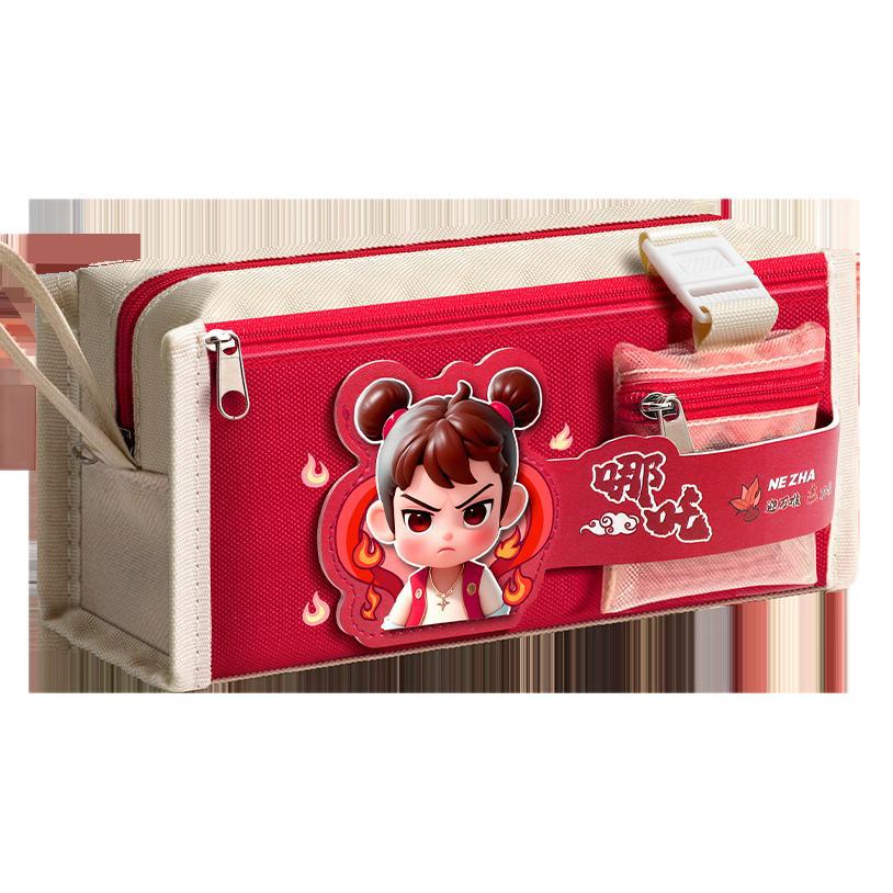 Estuche de lápices Nezha para niños, novedad 2026, superpopular, caja de papelería Ao Bing para niños, estuche de gran capacidad para estudiantes de primaria y niñas