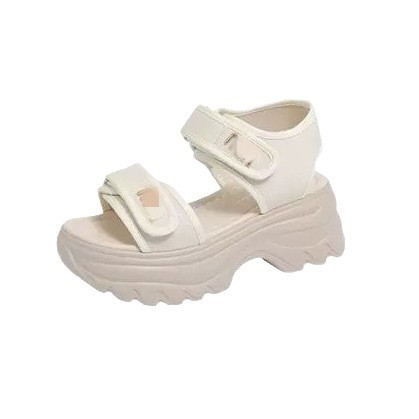 Muffin deportivo sandalias de fondo grueso para mujeres verano 2026 nuevo versátil mágico suave zapatos de playa casuales de alto valor