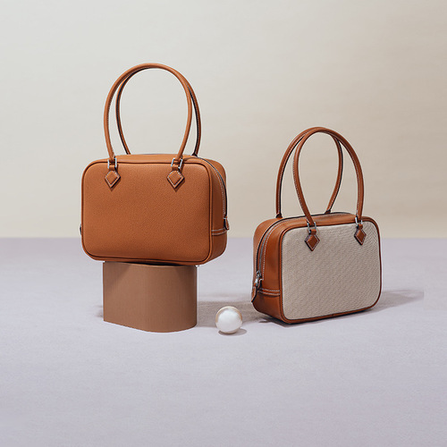 Retro style small square bag for women, antique style vintage feather bag, niche high-end cowhide canvas handbag for women