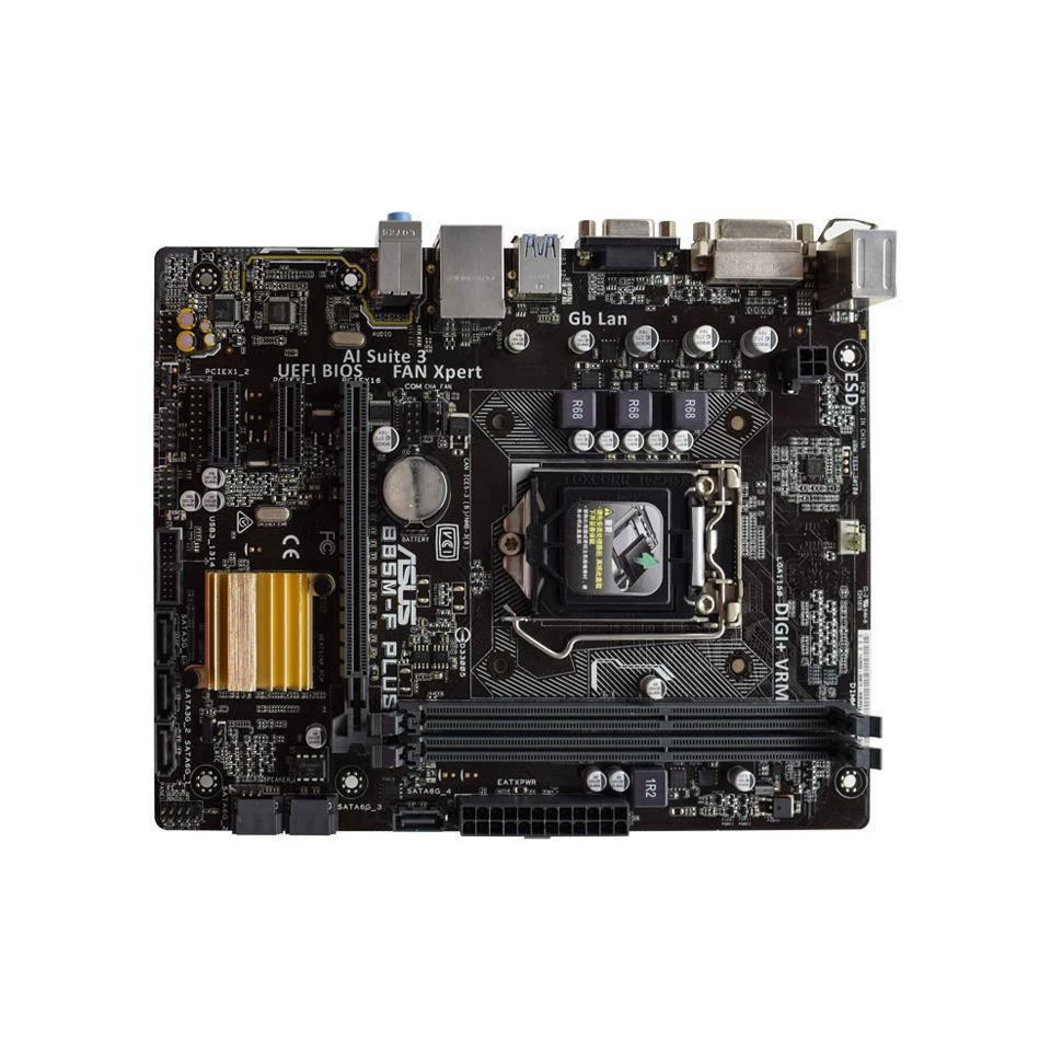 Материнская плата (ASUS) B85M-F PLUS — Micro ATX, DDR3, для процессоров Core i7/i5/i3 4-го/5-го поколения