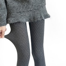 秋冬气质小菱格提花高级感打底裤显瘦连脚灰色连裤袜叠穿百搭裤袜