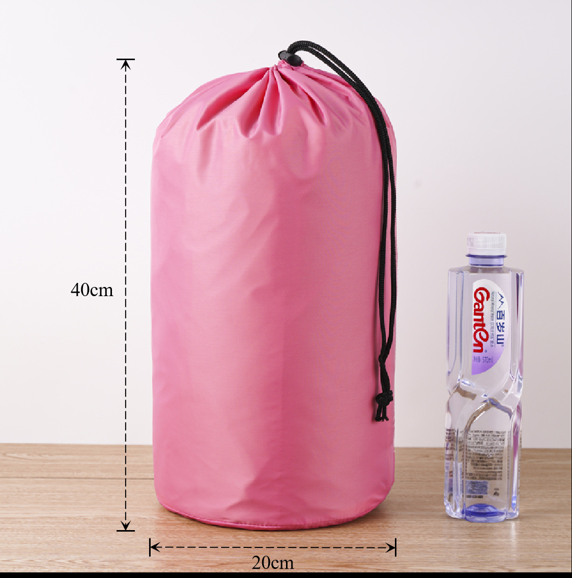 Bolsa de cuerda de nylon impermeable cilíndrica de plumón para ropa doméstica de poliéster bolsa de almacenamiento bolsa de embalaje bolsillo de paquete de contracción image 30