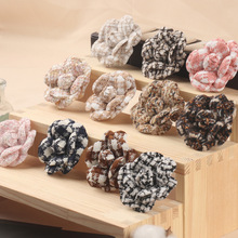 韩系6.5cm小香风布花尼布超定型花朵山茶花饰品胸花发夹服装辅料