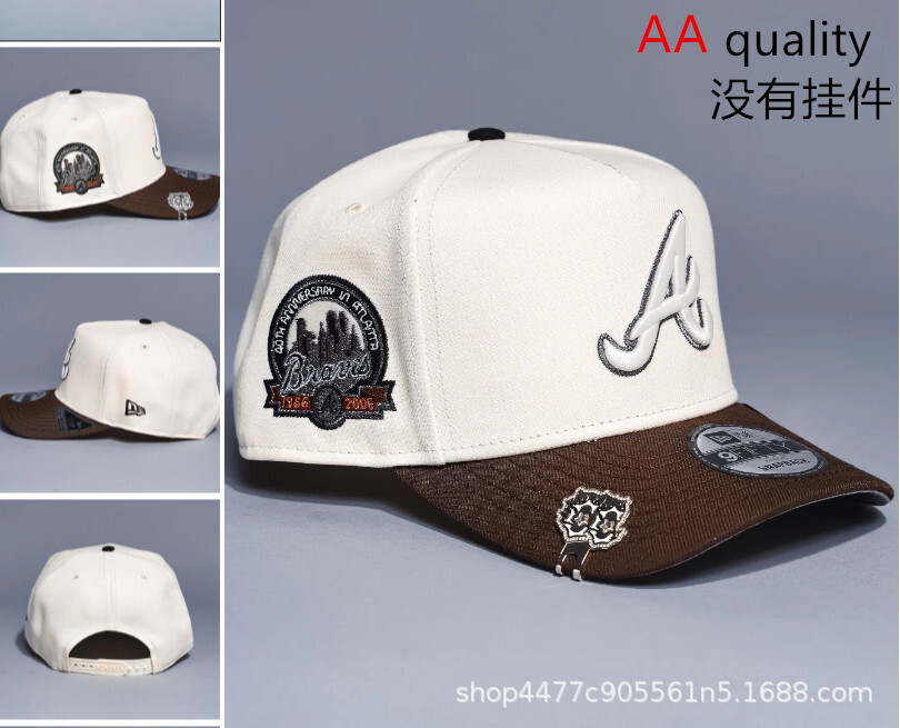 New Era Atlanta Braves 9FORTY Cap Cream Brown