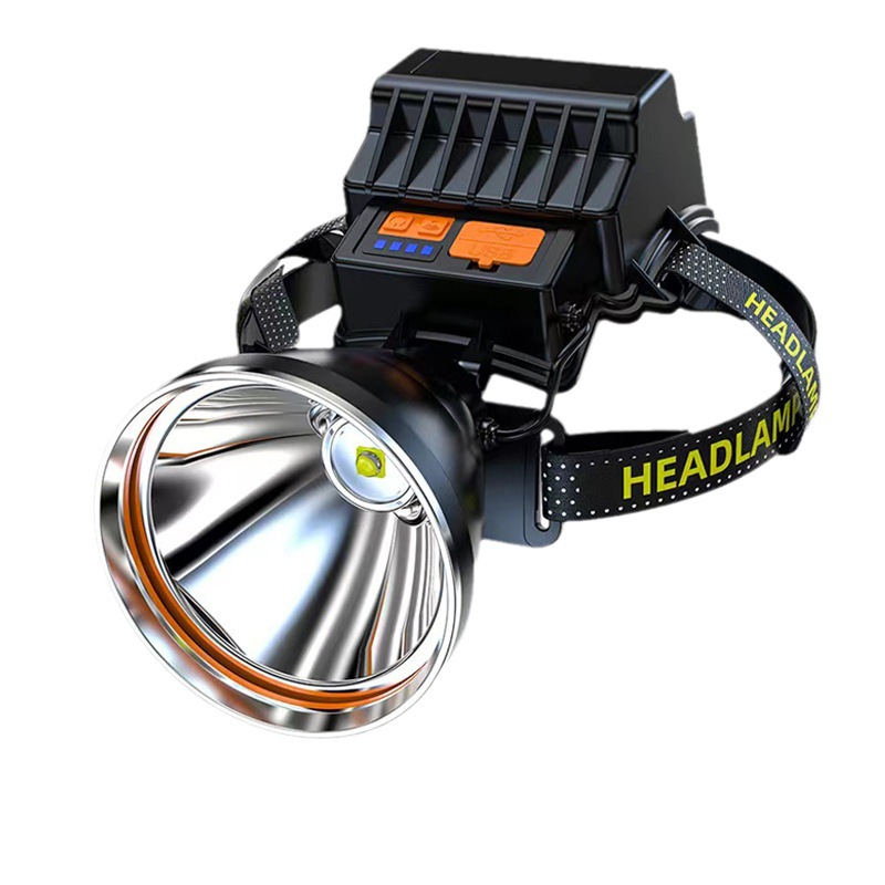 Linterna Frontal LED de Alta Potencia Transfronteriza, Ultra Brillante, de Gran Capacidad, Recargable y de Larga Duración, Herramienta de Iluminación para Mineros