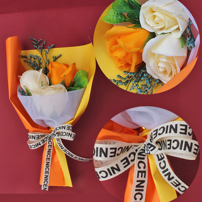 Sanba Festival regalo avanzado hecho a mano ramo para novia Rosa jabón ramo caja de regalo decoración de la boda regalo de mano
