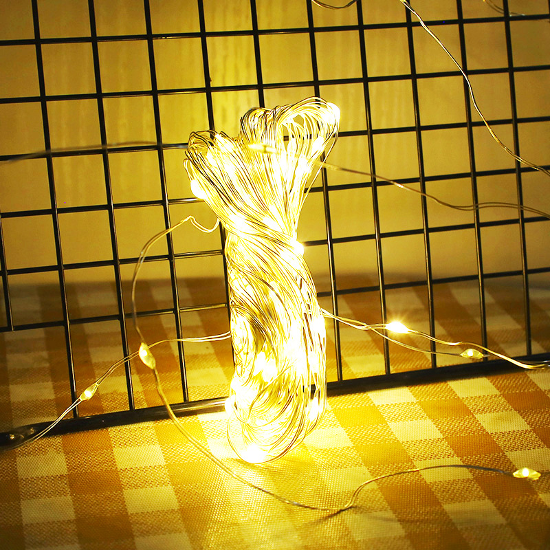 lámpara de alambre de cobre LED lámpara de alambre de cobre control remoto siempre iluminada con flashb transfronterizo de Navidad arroz lámpara decoración string
