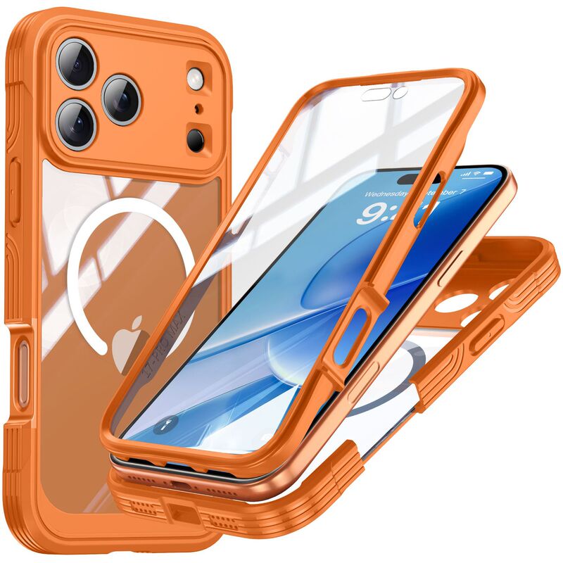 适用苹果17透明三防手机壳magsafe磁吸iPhone17Air户外ProMax防摔|undefined