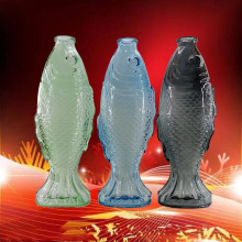 一斤装葡萄红酒瓶加厚玻璃空酒瓶精致鱼瓶喷涂玻璃瓶500ml白酒瓶