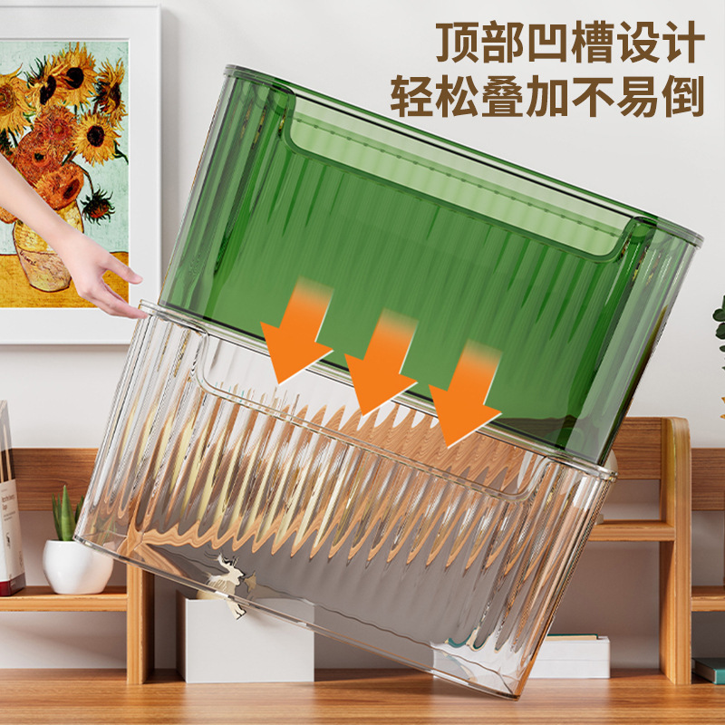 デスクトップ収納ボックス、化粧品、スキンケア製品、スナック、コーヒーテーブル、長方形の収納ボックス、透明アクリルボックス|undefined