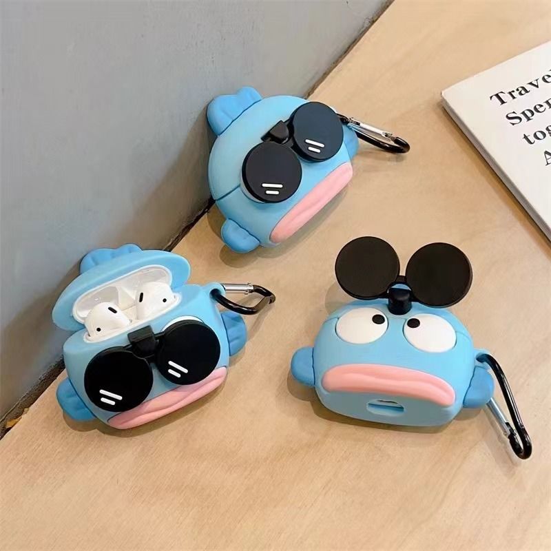 个性墨镜小丑鱼airpods pro2保护套适用2/3代4代苹果蓝牙耳机壳