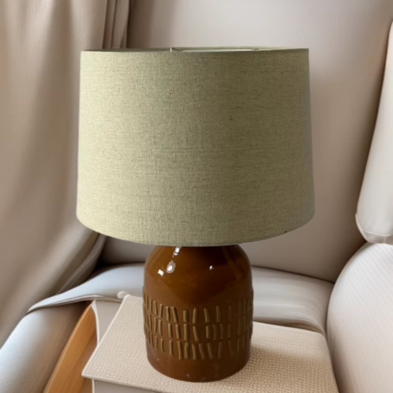 lámpara de escritorio de cerámica francesa medieval sala de estar dormitorio cabecera de cama de diseño retro atmósfera sensación de silencio luces de suelo de alto nivel