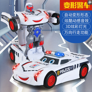 Children's Educational Puzzle 1 to 2 3-5 Year Old Boy Transforming Police Car Robot Toy