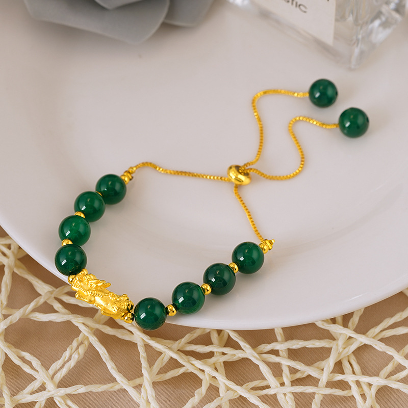 Nueva pulsera de perlas ajustable multi-color de las mujeres Vietnam oro pulsera nicho todos los partidos accesorios regalo simple