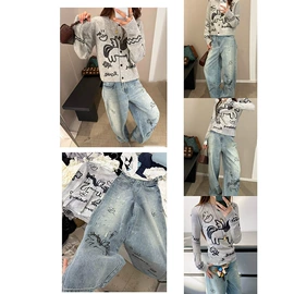 女式T恤;女式牛仔裤;女式针织衫