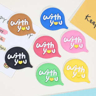 English letters PVC soft rubber accessories bubble hair clip hair accessories diy glasses box accessories hole shoes buckle decoration