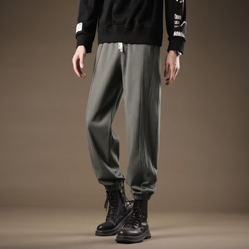 Pantalones casuales de todo fósforo rectos sueltos, pantalones casuales para hombres, pantalones con corsé para hombres de moda 2024, pantalones de hombre de moda de Hong Kong