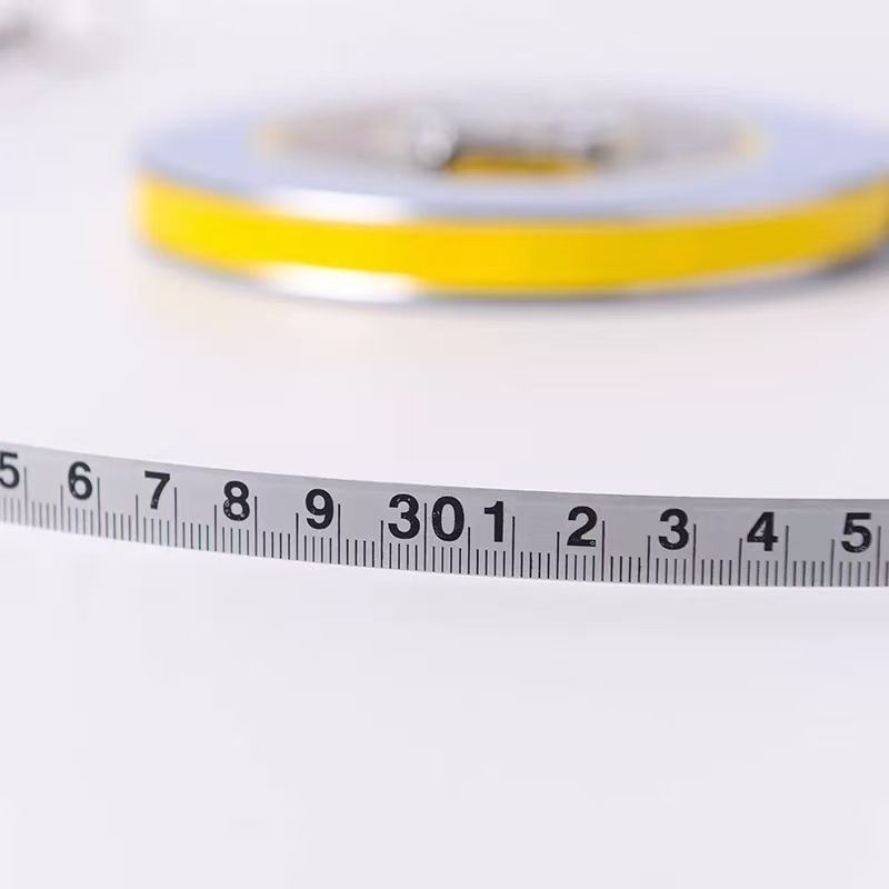 20米30米50米不锈钢圆盘卷尺工地便携式耐用钢卷尺圆盘纤维皮尺