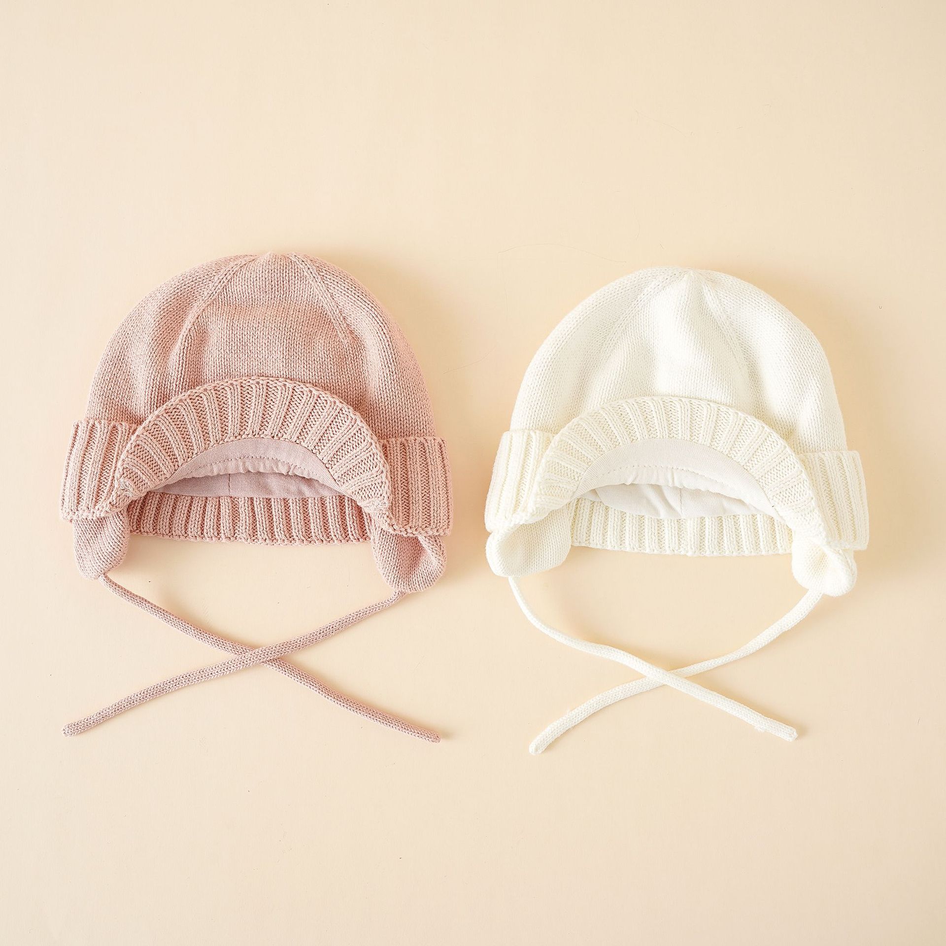 Bebé sombrero Otoño e Invierno infantil Jersey sombrero 3-6-12 meses bebé orejeras cálido Lei Feng sombrero