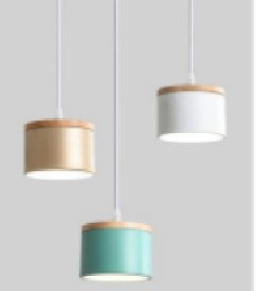 Lámpara colgante nórdica tipo macaron, diseño minimalista para cafeterías, comedores o dormitorios