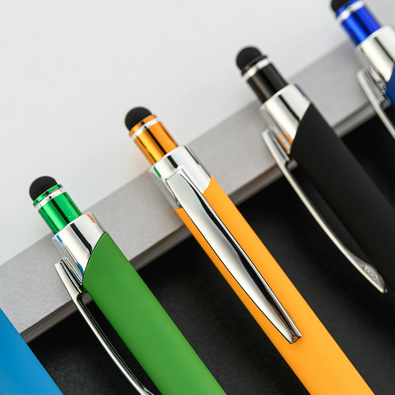 Universal creative metal multicoloured bulb, LED ballpoint pen for office for elementary school students, three in one