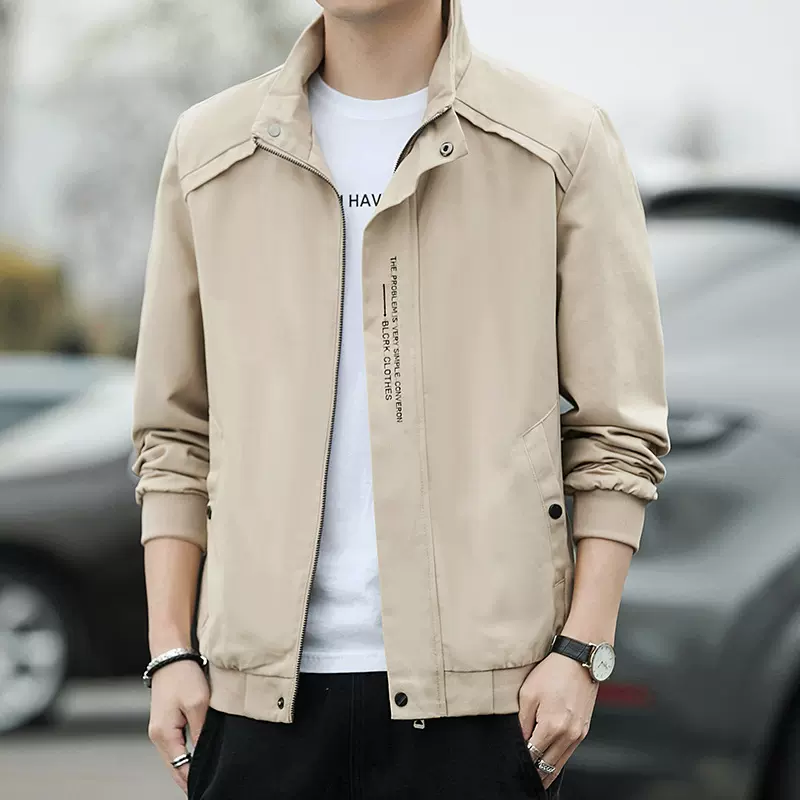 2024年新款休闲夹克男士秋季宽松百搭韩版潮流帅气上衣服外套男