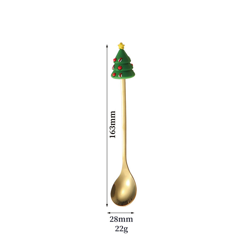 Cuchara de árbol de Navidad - dorado