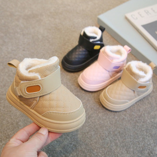 Children's Shoes Winter Boots 2025 New Kidsren's Snow Boots Boys and Girls Baby Shoes Low-Top Short Boots Thickeneded and Water-Repellent