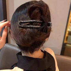 2025年新作ダイヤモンド付きワンラインクリップ、女性ネットセレブ向け高級グリッパー、後頭部レイジーバンスクリップ、ヘアクリップ、カモノハシクリップ、ヘアアクセサリー