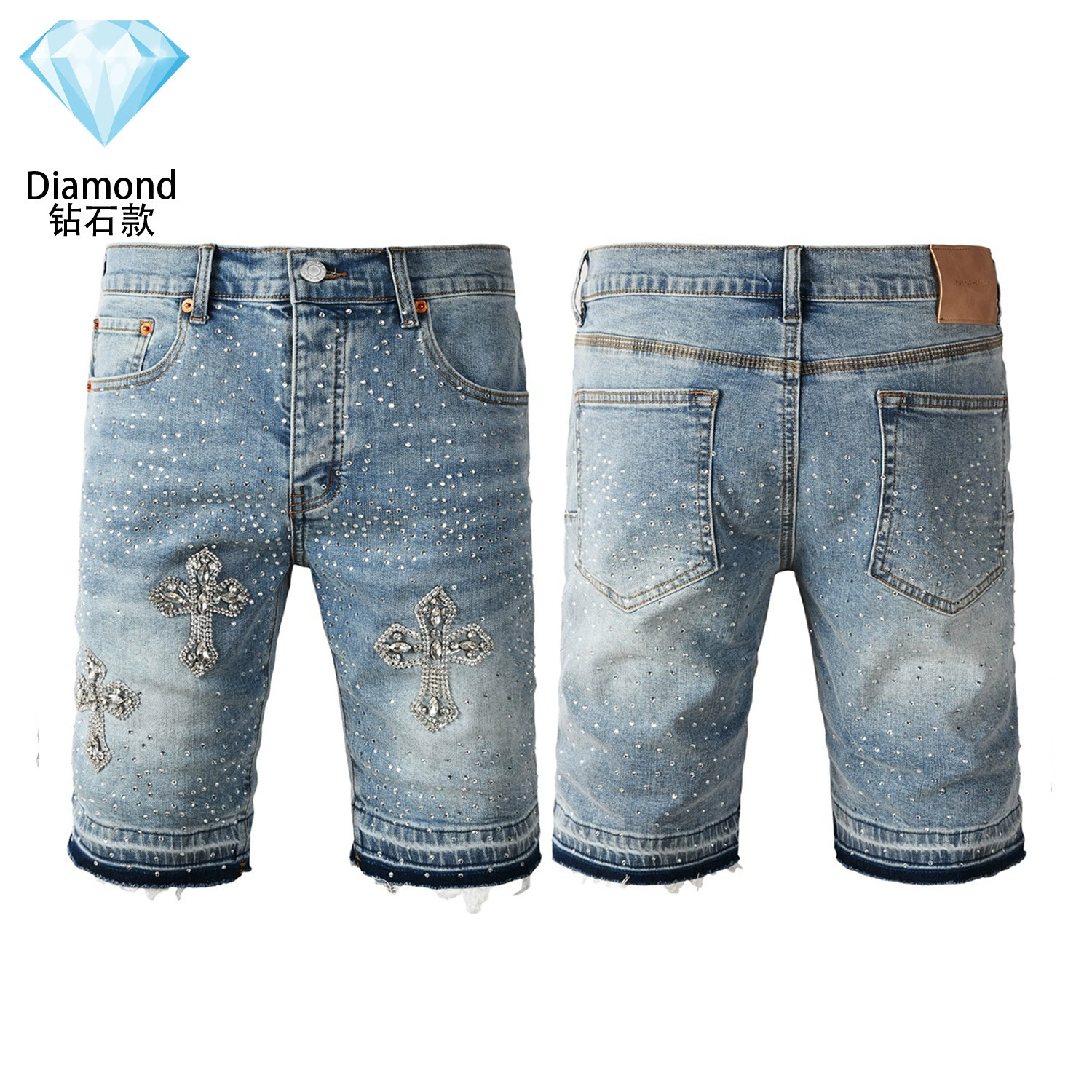 Европейский и американский трендовый бренд LIMITED PURPLE SHORTS фиолетовые брендовые уличные хип-хоп рваные distressed джинсовые шорты